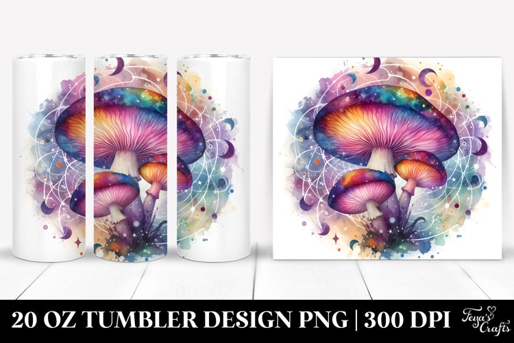 Magical Celestial Mushroom | 20 Oz Tumbler example image 1