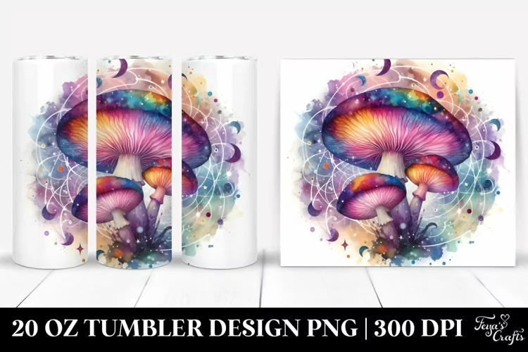 Magical Celestial Mushroom | 20 Oz Tumbler