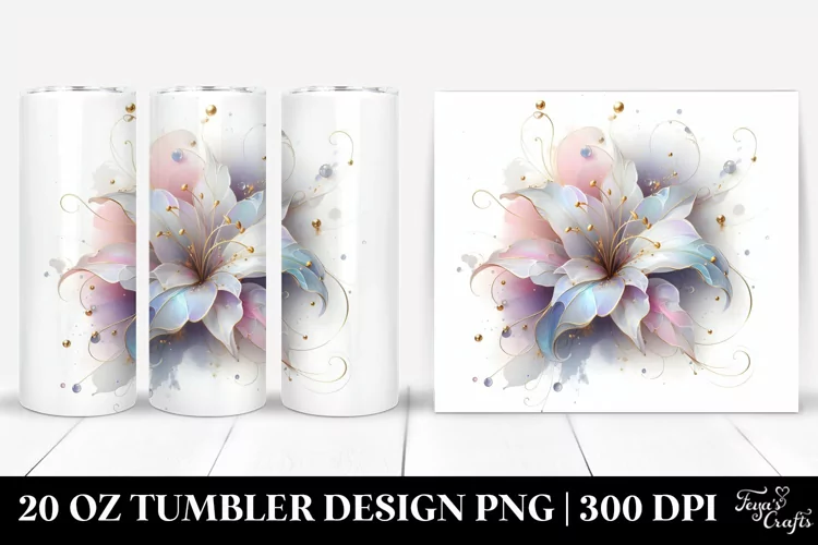 Glossy Golden Lily 20 Oz Tumbler