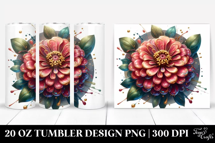Glossy Zinnia 20 Oz Tumbler