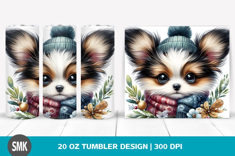 Cute Baby Papillon Tumbler