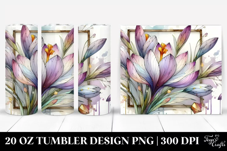 Stained Crocus with Golden Insertions