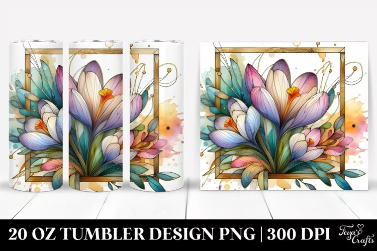 Stained Crocus with Golden Insertions