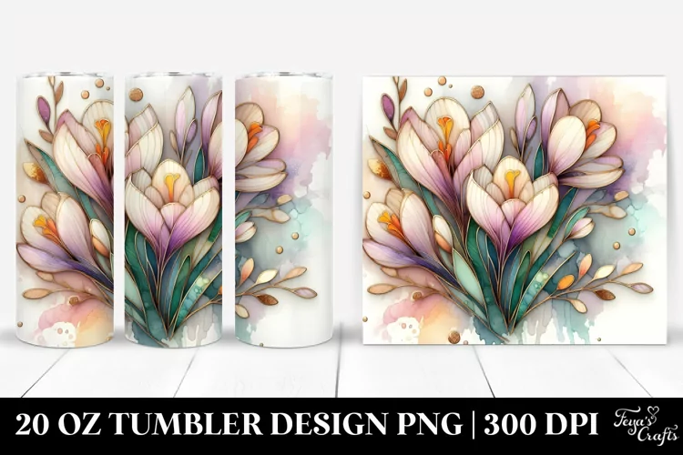 Stained Crocus with Golden Insertions