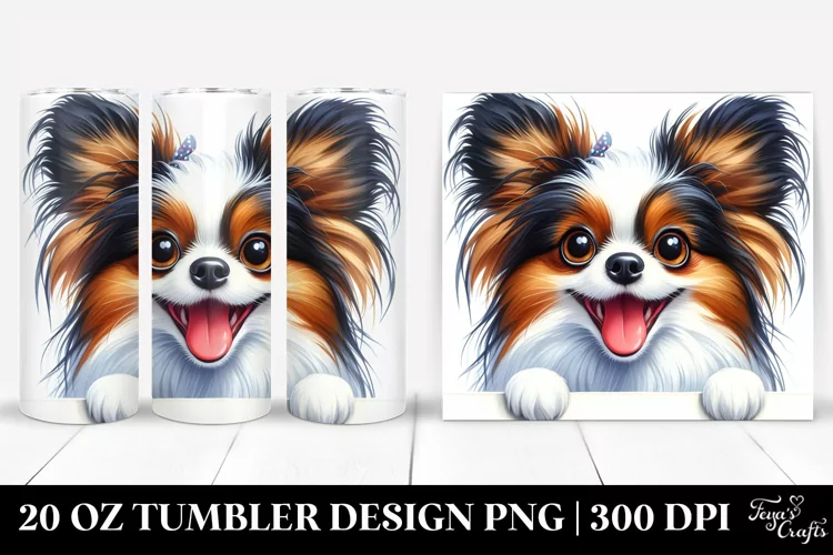 Crazy Looking Papillon | 20 Oz Tumbler