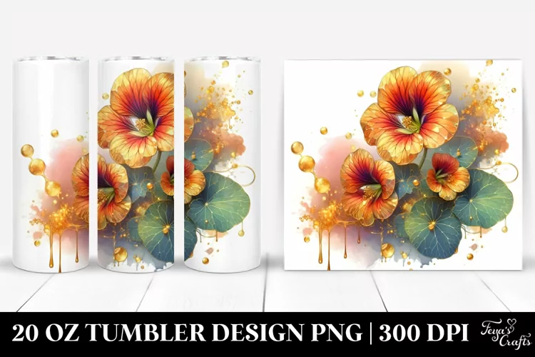 Shiny Nasturtium Splash | 20 Oz Tumbler