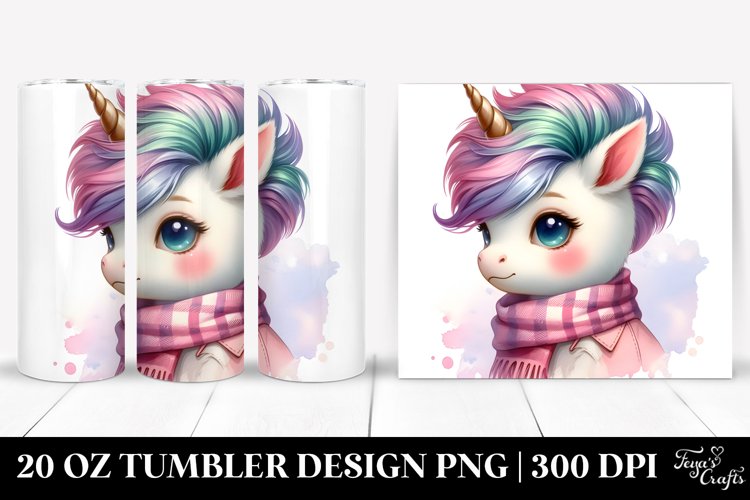 Colorful Baby Unicorn Cool Haircut 20 Oz Tumbler