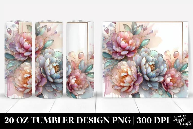 Shiny Peonies | 20 oz Tumbler