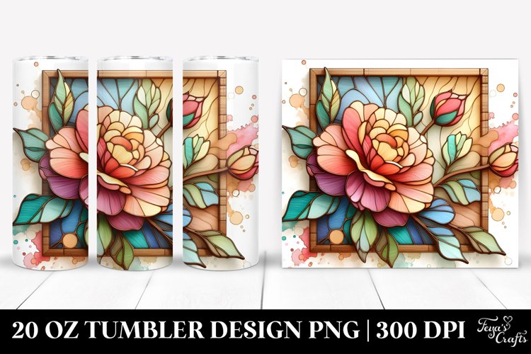 Stained Camellia | 20 oz Tumbler example image 1