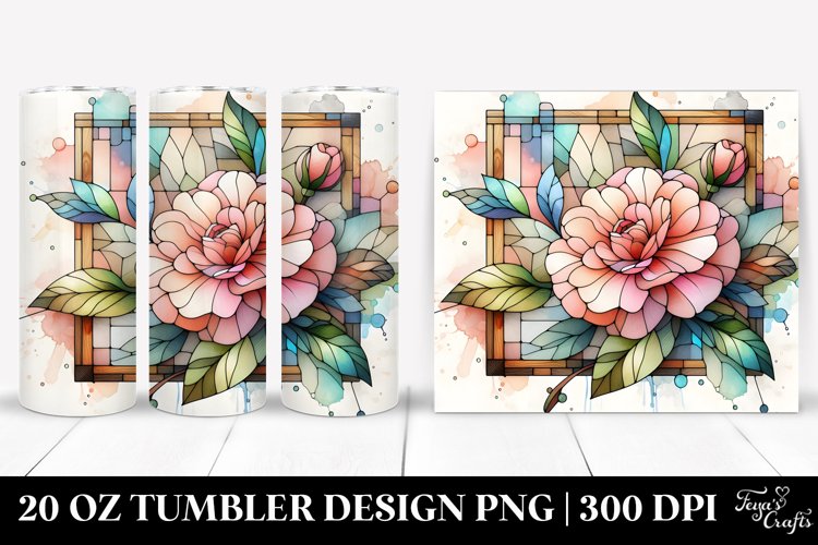 Stained Camellia | 20 oz Tumbler example image 1