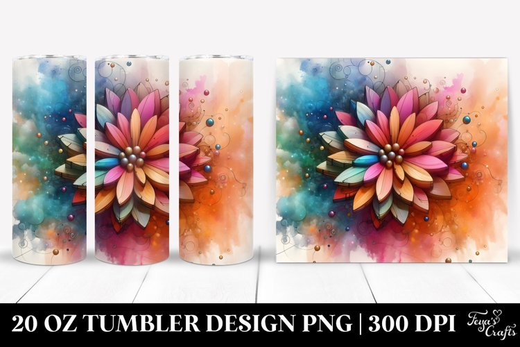 Vibrant Chrysanthemum Tumbler