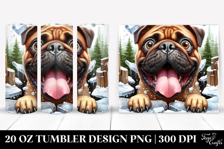 Crazy Bullmastiff | 20 Oz Tumbler example image 1