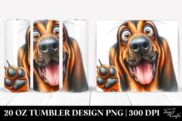 Crazy Bloodhound | 20 Oz Tumbler example image 1
