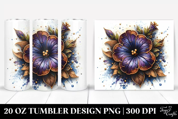 Stained Petunia | 20 Oz Tumbler