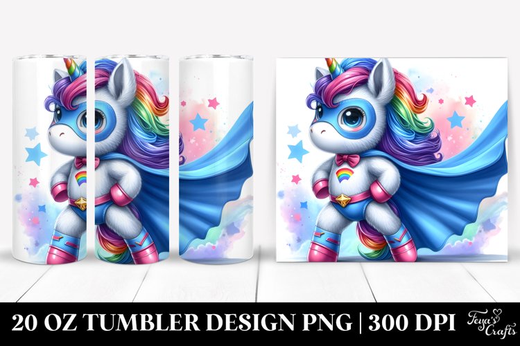 Cute Baby Unicorn Posing as a Hero | 20 oz Tumbler