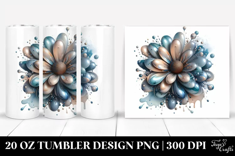 Abstract Glossy Daisy | 20 Oz Tumbler