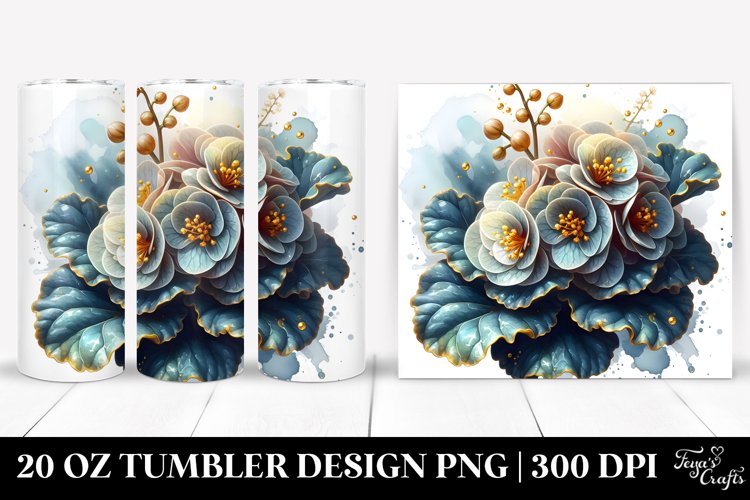 Detailed Begonia | 20 Oz Tumbler example image 1
