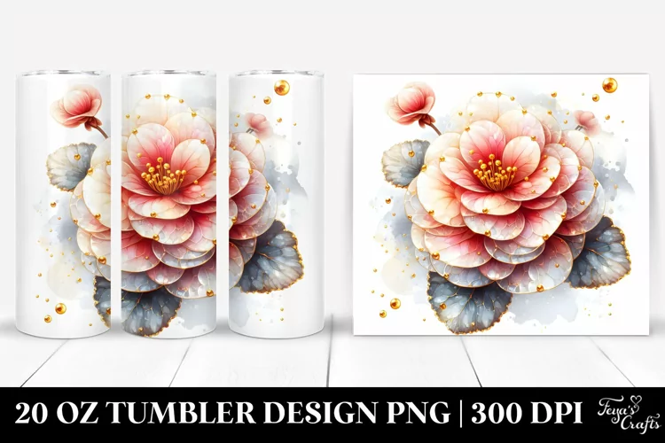Detailed Begonia | 20 Oz Tumbler