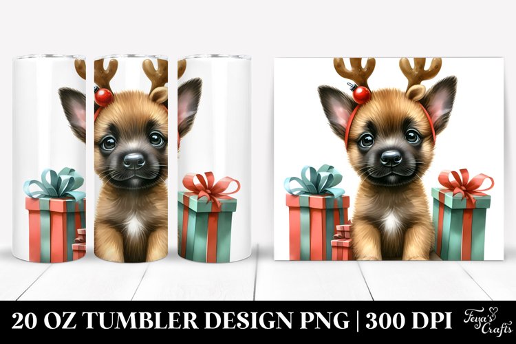 Baby Malinois with Enthusiastic Expression 20 Oz Tumbler example image 1