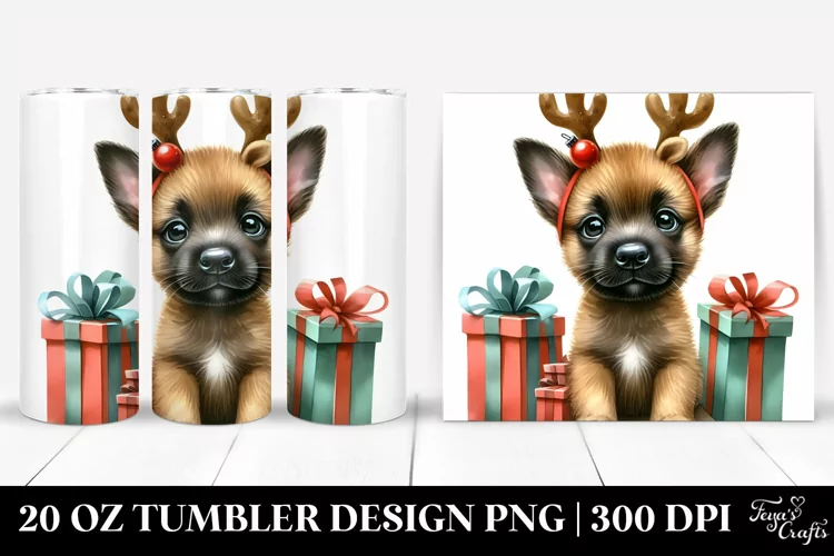 Baby Malinois with Enthusiastic Expression 20 Oz Tumbler