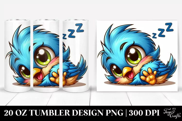 Cute Colorful Cartoon Baby Sparrow | 20 Oz Tumbler