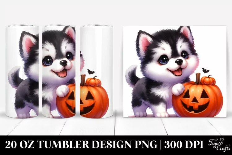 Halloween Siberian Husky 20 Oz Tumbler