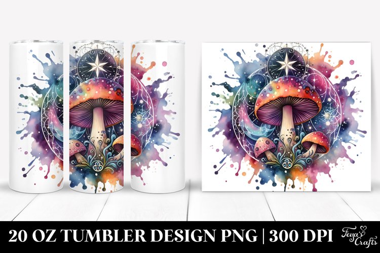 Magical Celestial Mushroom 20 Oz Tumbler