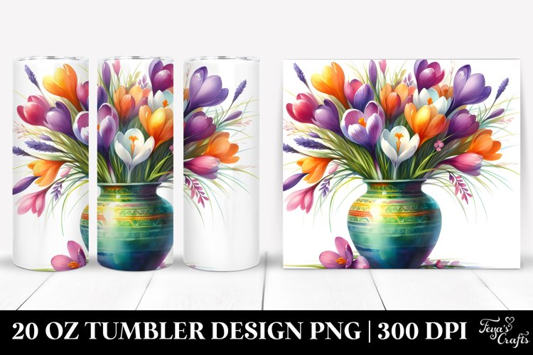 Vibrant Crocus Vase | Tumbler
