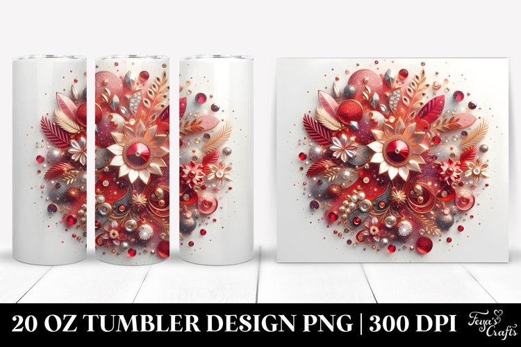 Colorful Redish Gliterry Tumbler
