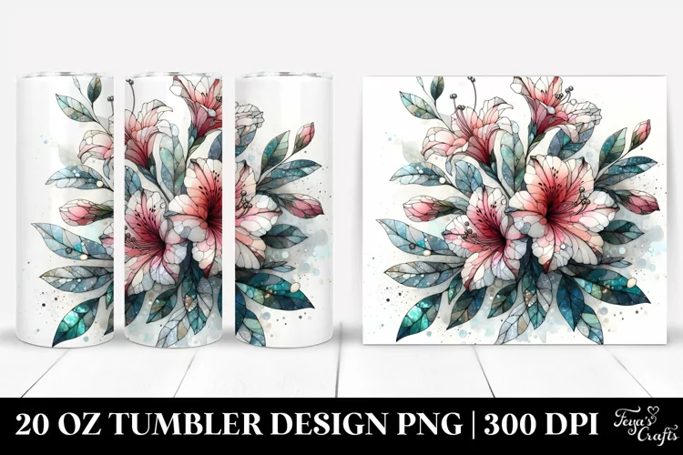 Stained Azalea with Metallic Insertions | 20 oz Tumbler
