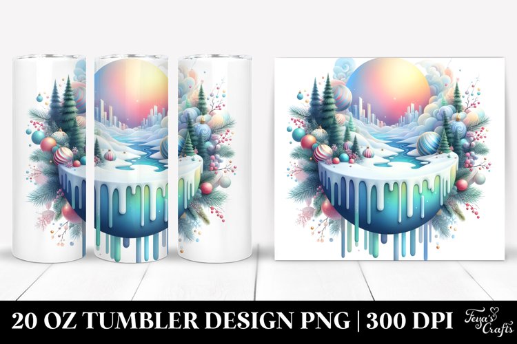 Colorful Watercolor Winter Scene Clipart