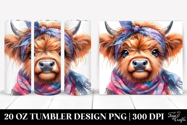 Baby Highland Cow Portrait | 20 Oz Tumbler