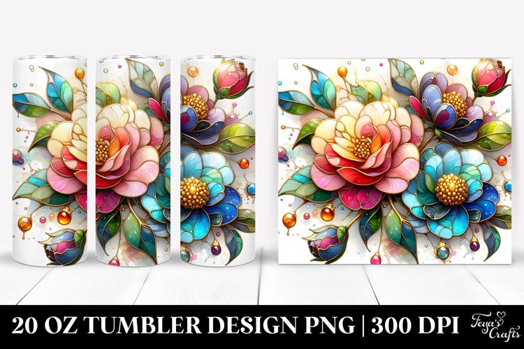 Glossy Stained Splash | 20 Oz Tumbler example image 1