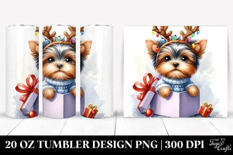 Expressive Baby Yorkshire Terrier Dressed for Winter, 20 Oz example image 1