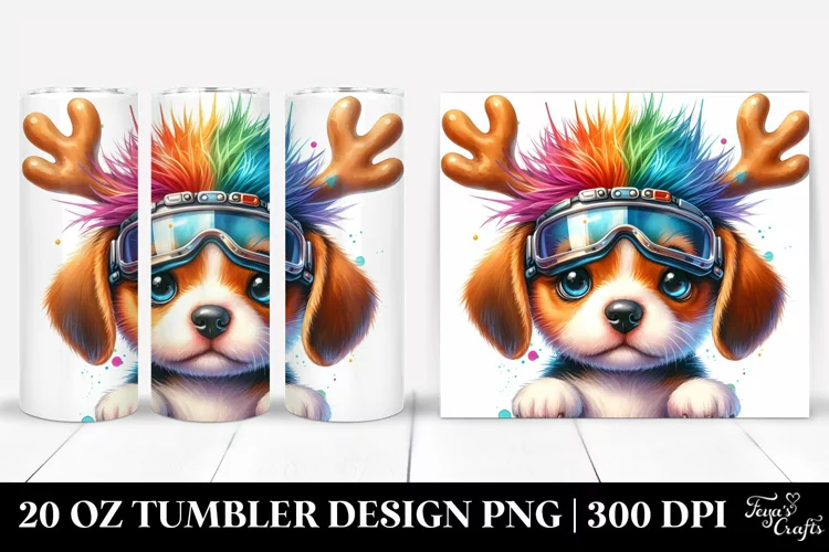 Expressive Beagle with Crazy Haircut 20 Oz Tumbler