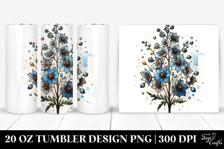 Stained Delphinium | 20 Oz Tumbler example image 1