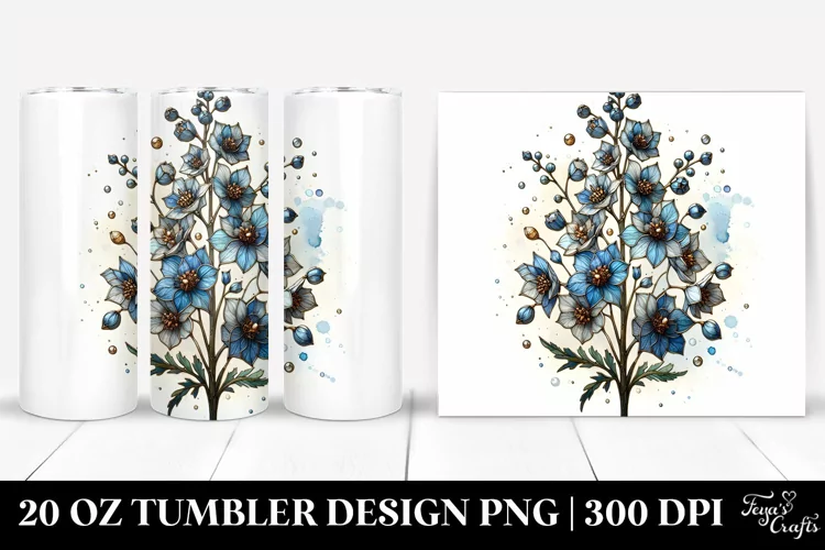 Stained Delphinium | 20 Oz Tumbler