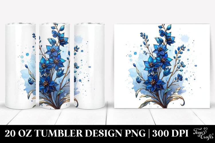 Stained Delphinium | 20 Oz Tumbler example image 1