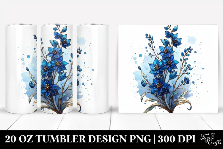 Stained Delphinium | 20 Oz Tumbler