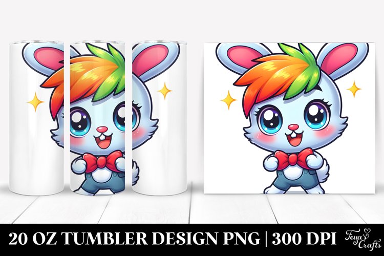 Colorful Crazy Baby Bunny | 20 Oz Tumbler