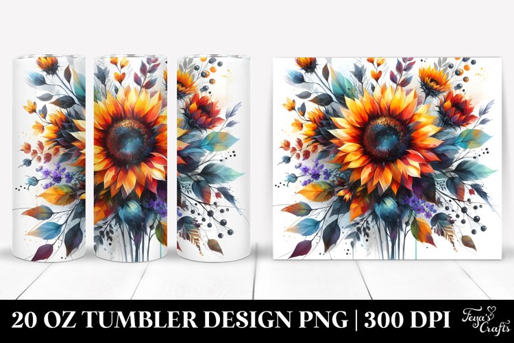 Watercolor Sunflower Clipart Image 11