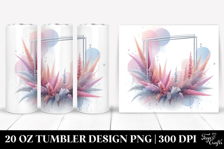 Heather Watercolor Splash 20 Oz Tumbler