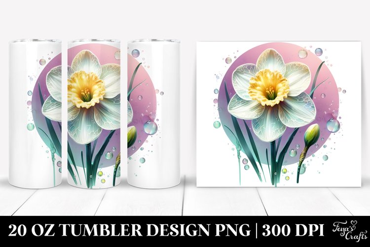 Detailed Glossy Narcissus -like Material | 20 Oz Tumbler example image 1