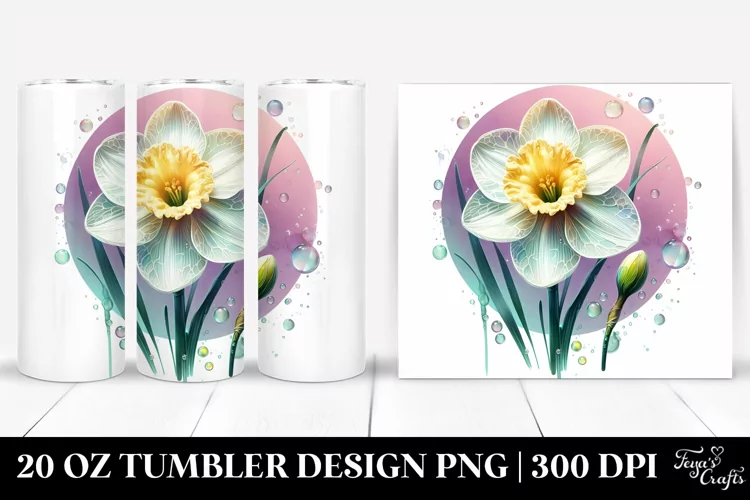 Detailed Glossy Narcissus -like Material | 20 Oz Tumbler