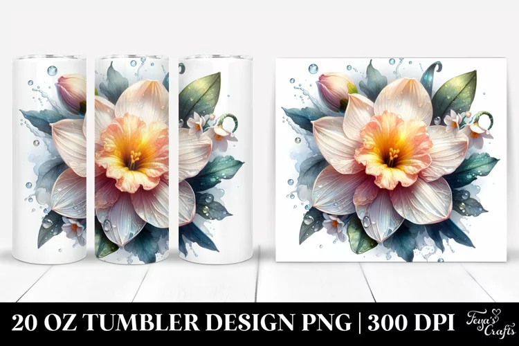 Detailed Glossy Narcissus -like Material | 20 Oz Tumbler