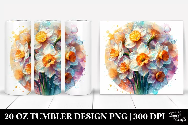 Detailed Glossy Narcissus -like Material | 20 Oz Tumbler