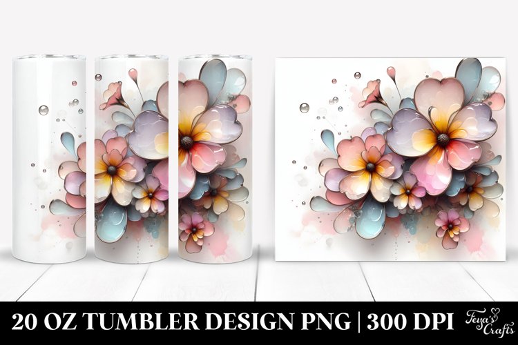 Glossy Primrose 20 Oz Tumbler example image 1