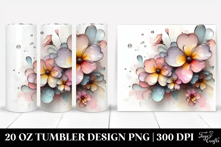 Glossy Primrose 20 Oz Tumbler
