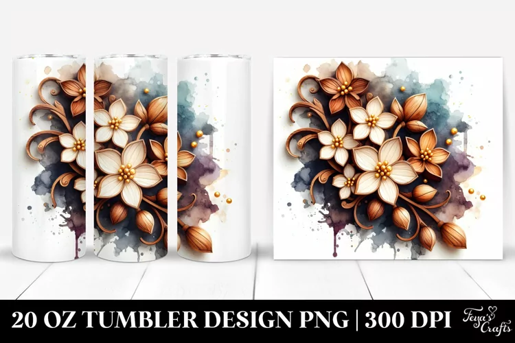 Abstract Wooden Stained Jasmine | 20 Oz Tumbler