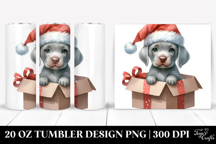 Enthusiastic Weimaraner, High-Res 20 Oz Tumbler example image 1